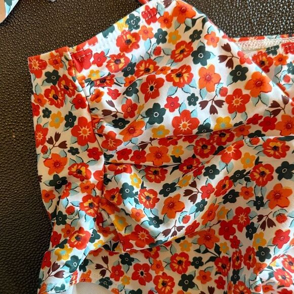 Floral Smocked and High waisted Bikini Set Maternity friendly size small - Picture 5 of 12